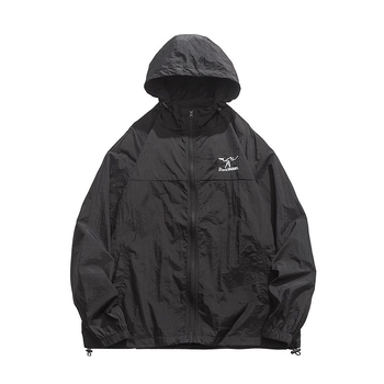 Ελαφρύ μπουφάν ice-silk για εφήβους, αντηλιακή προστασία, διαπνοή, χαλαρή γραμμή με φερμουάρ, μείγμα πολυεστέρα-βαμβακιού, κατάλληλο για άνοιξη-φθινόπωρο