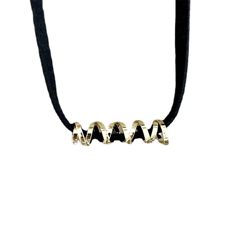 Ženski ogrlicu-choker s ključnom lancem, geometrijski dizajn, zlitina, marka Butterfly