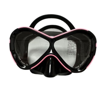 Μάσκα σνόρκελ για παιδιά — σιλικόνη, αντιθαμβωτική, tempered γυαλί, πλήρης ξηρός σχεδιασμός