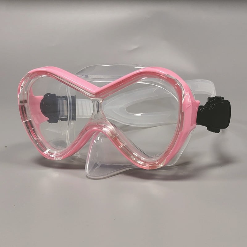 Μάσκα σνόρκελ για παιδιά — σιλικόνη, αντιθαμβωτική, tempered γυαλί, πλήρης ξηρός σχεδιασμός