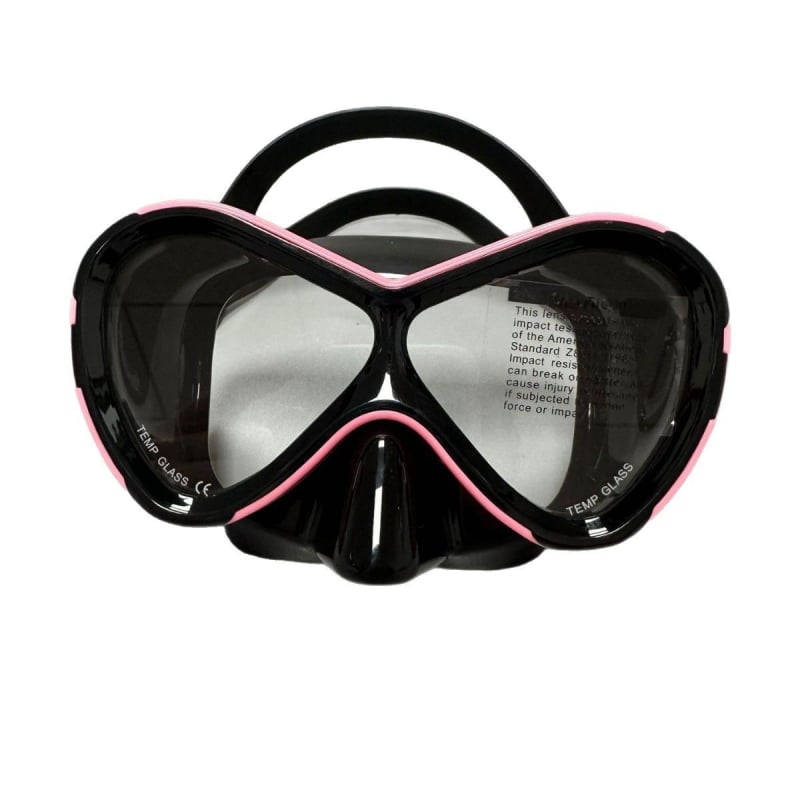 Μάσκα σνόρκελ για παιδιά — σιλικόνη, αντιθαμβωτική, tempered γυαλί, πλήρης ξηρός σχεδιασμός