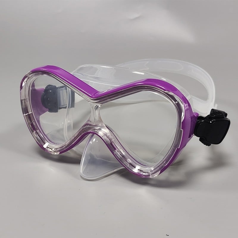 Μάσκα σνόρκελ για παιδιά — σιλικόνη, αντιθαμβωτική, tempered γυαλί, πλήρης ξηρός σχεδιασμός