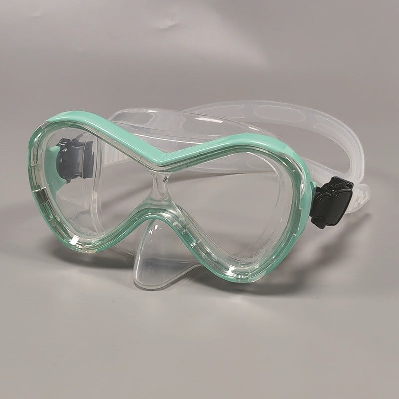 Μάσκα σνόρκελ για παιδιά — σιλικόνη, αντιθαμβωτική, tempered γυαλί, πλήρης ξηρός σχεδιασμός