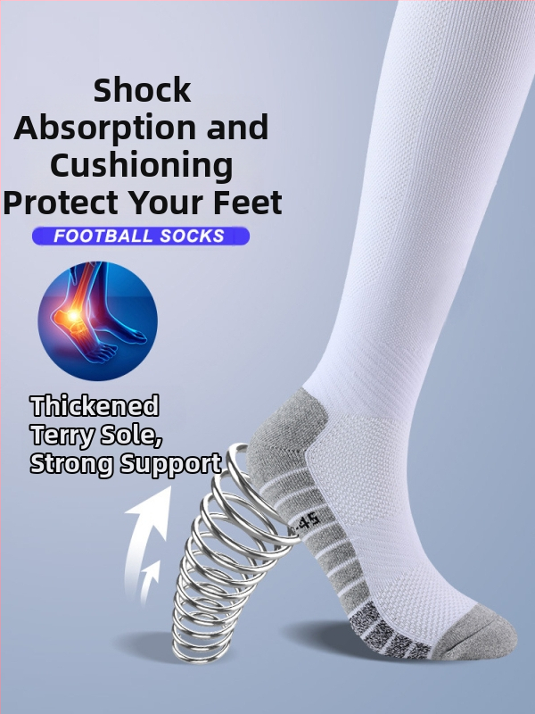 OXP profesionálne futbalové tréningové ponožky – dlhé po kolená, protišmykové, s hrubým froté spodkom, materiál: nylon, spandex, polyester