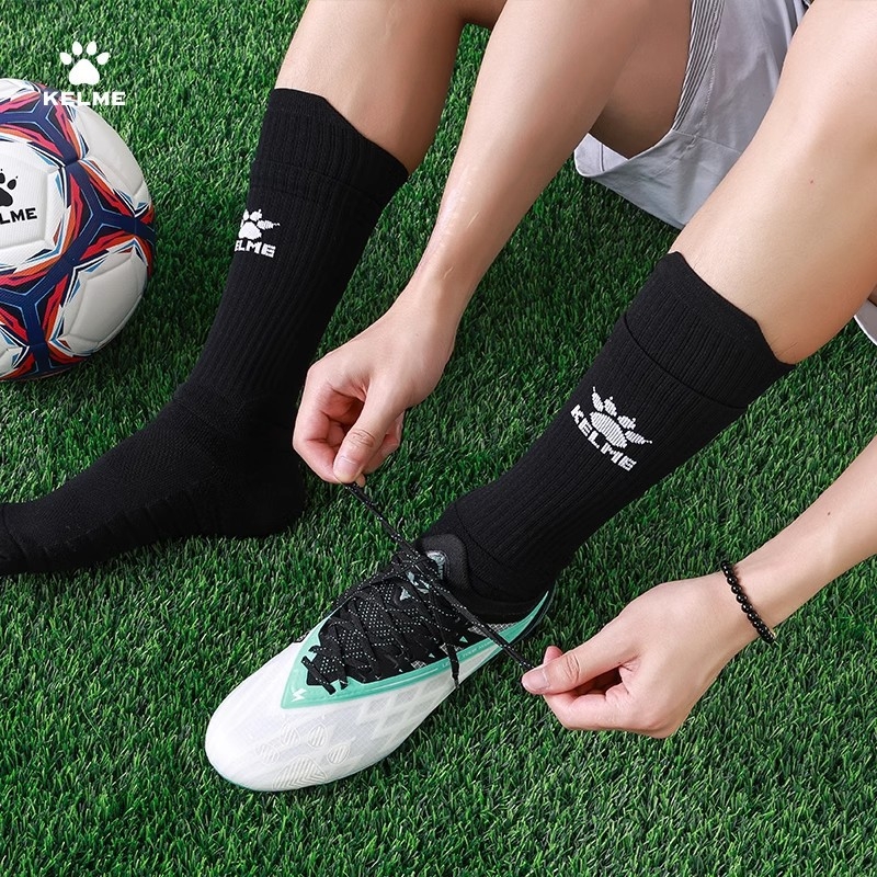 Férfi futball zokni középmagas hosszúságú, Flash Power, poliészter-pamut