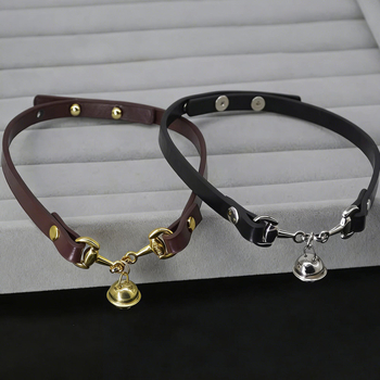 Kožni choker s metalnim privjeskom, geometrijski casual stil, ženski dodatak za vrat, 15 g