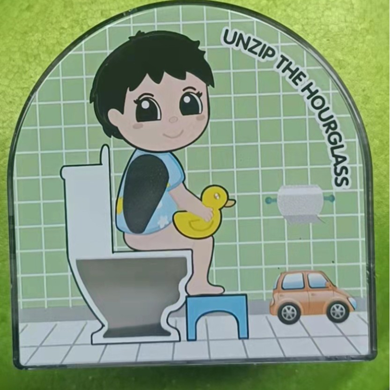 Cronometru cu nisip în formă de toaletă, din plastic, brand Shuangwei (brand privat autorizat), cadou gata de oferit, ornament suspendat decorativ