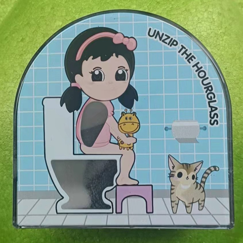 Cronometru cu nisip în formă de toaletă, din plastic, brand Shuangwei (brand privat autorizat), cadou gata de oferit, ornament suspendat decorativ