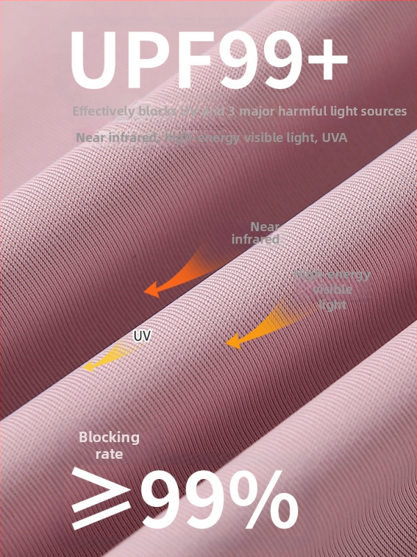 H391 Ženska ljetna duga jakna s UV zaštitom od ice silk, s kapuljačom