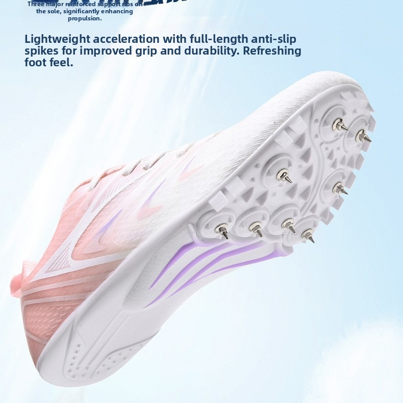 Unisex bežecké topánky na dráhu s 7 hrotmi – priedušný sieťový vrch, ľahká tréningová obuv na šprint, podrážka z prírodného kaučuku