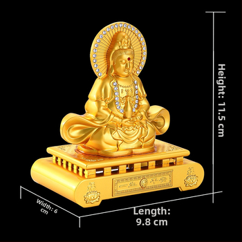 Guanyin auto dekorácia zliatiny pre interiér