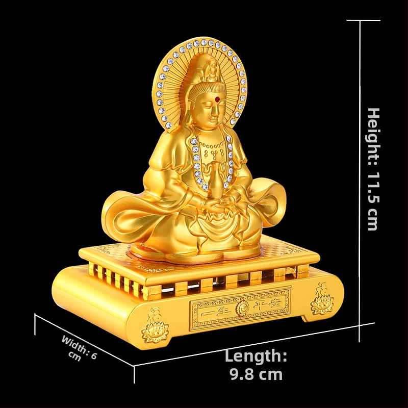Guanyin auto dekorácia zliatiny pre interiér