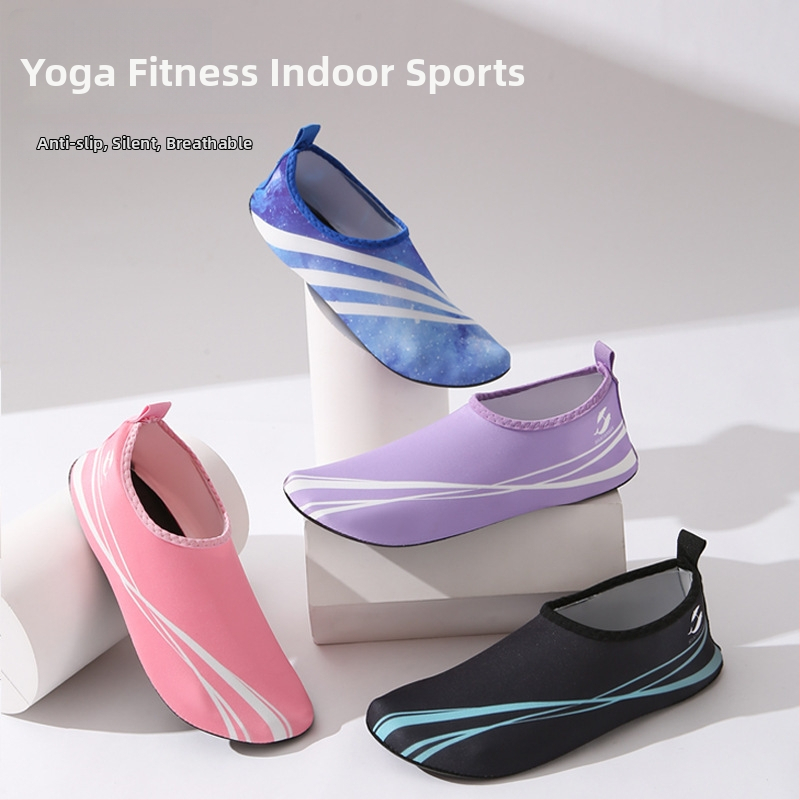 Dámske vnútorné fitness tenisky - sieťovinové horné, EVA podrážka, plochá päta, priedušné, pre moderný tanec