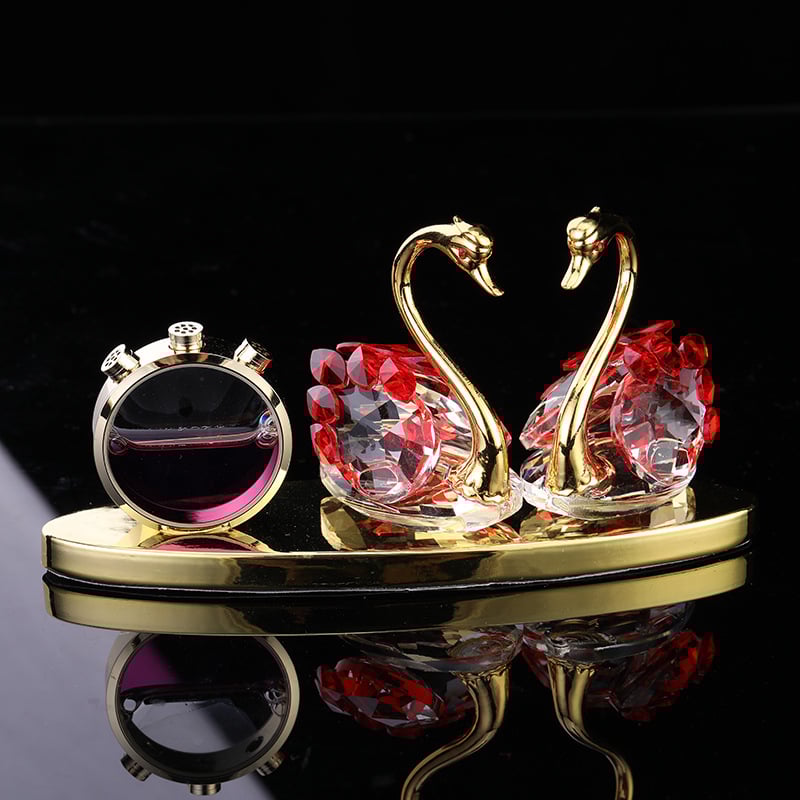 Energy Hut Μεταλλικός Κρυστάλλινος Κύκνος Αυτοκινήτου – Δοχείο Αρωμάτων Αυτοκινήτου, Πολυτελής Διακόσμηση Εσωτερικού