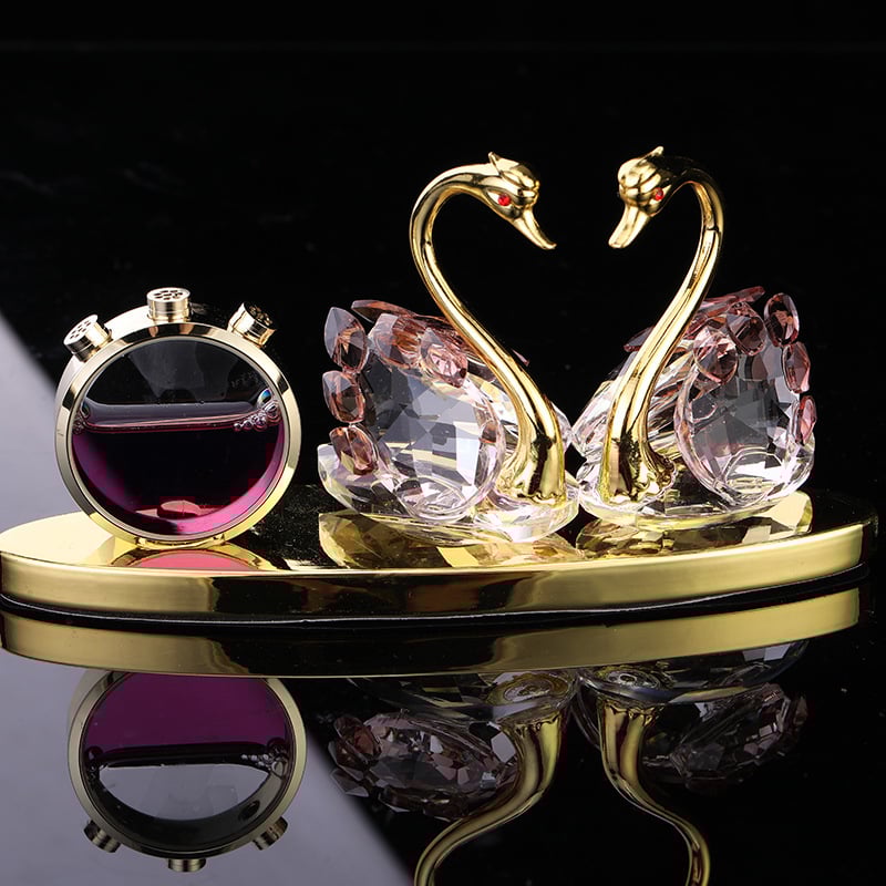 Energy Hut Μεταλλικός Κρυστάλλινος Κύκνος Αυτοκινήτου – Δοχείο Αρωμάτων Αυτοκινήτου, Πολυτελής Διακόσμηση Εσωτερικού