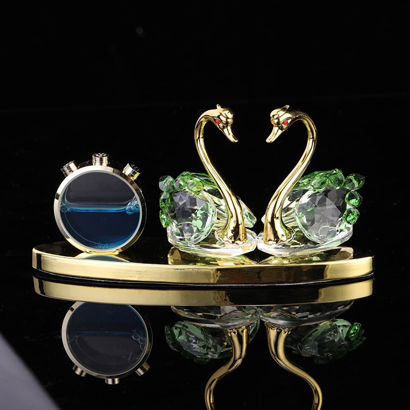 Energy Hut Μεταλλικός Κρυστάλλινος Κύκνος Αυτοκινήτου – Δοχείο Αρωμάτων Αυτοκινήτου, Πολυτελής Διακόσμηση Εσωτερικού