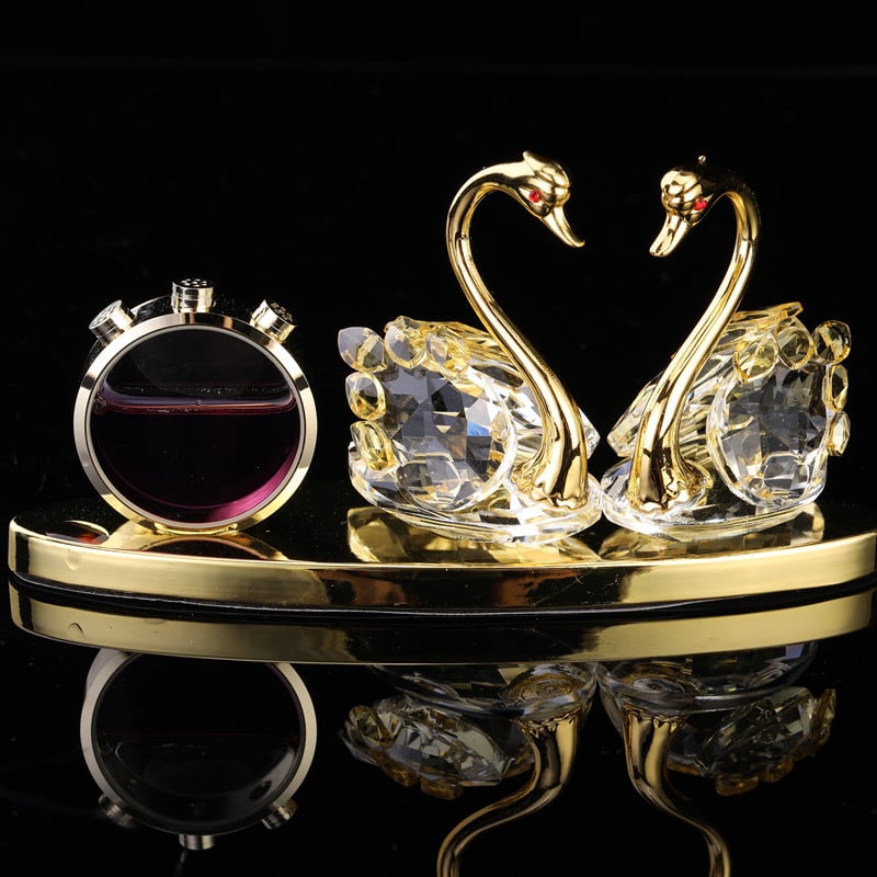 Energy Hut Μεταλλικός Κρυστάλλινος Κύκνος Αυτοκινήτου – Δοχείο Αρωμάτων Αυτοκινήτου, Πολυτελής Διακόσμηση Εσωτερικού