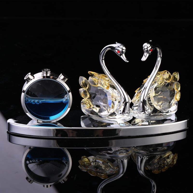 Energy Hut Μεταλλικός Κρυστάλλινος Κύκνος Αυτοκινήτου – Δοχείο Αρωμάτων Αυτοκινήτου, Πολυτελής Διακόσμηση Εσωτερικού