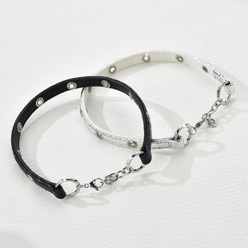 Choker ogrlica s geometrijskim stilom, mješavina materijala, paladij privjesak, Chopin lanac, marka Sui Jue