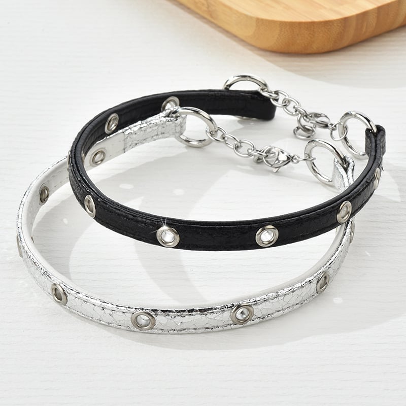 Choker ogrlica s geometrijskim stilom, mješavina materijala, paladij privjesak, Chopin lanac, marka Sui Jue