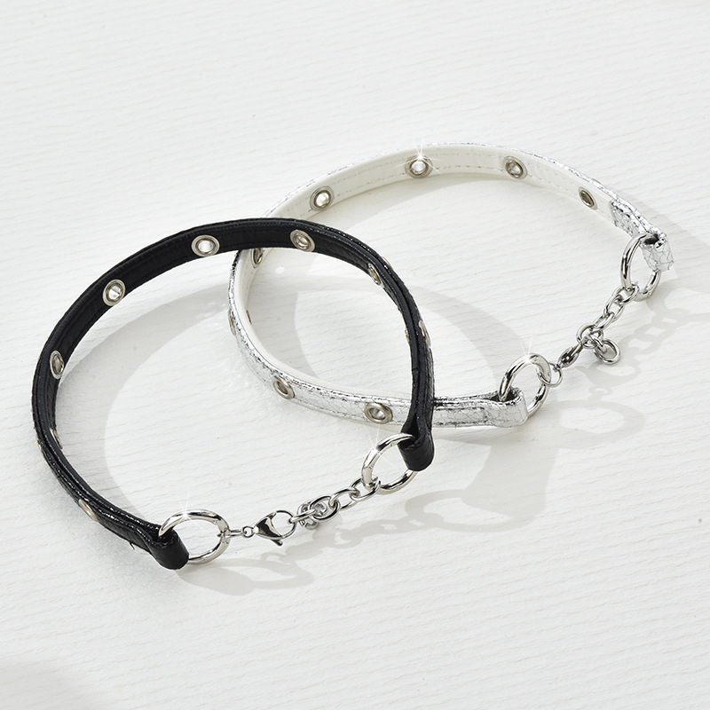 Choker ogrlica s geometrijskim stilom, mješavina materijala, paladij privjesak, Chopin lanac, marka Sui Jue