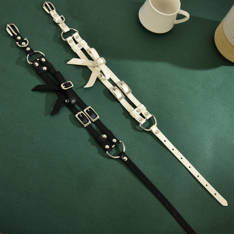 Fodros choker nyaklánc, kevert anyagok, arany medál, 41–50 cm, lánc típusú Chopard