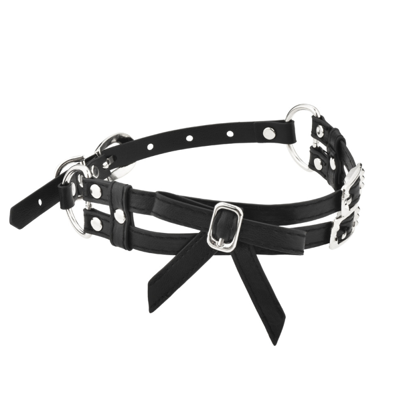 Fodros choker nyaklánc, kevert anyagok, arany medál, 41–50 cm, lánc típusú Chopard