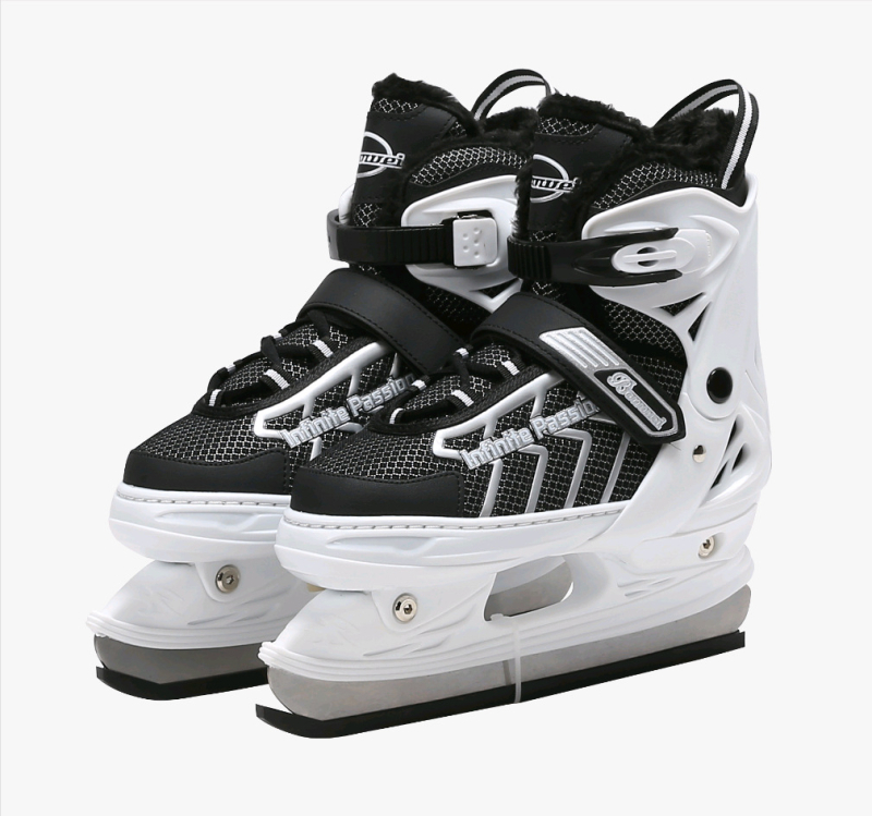 Műkorcsolyázó cipő – félpuha felsőrész, magas szilárdságú PE talp, magas szilárdságú rozsdamentes acél penge, Companion Wei márka