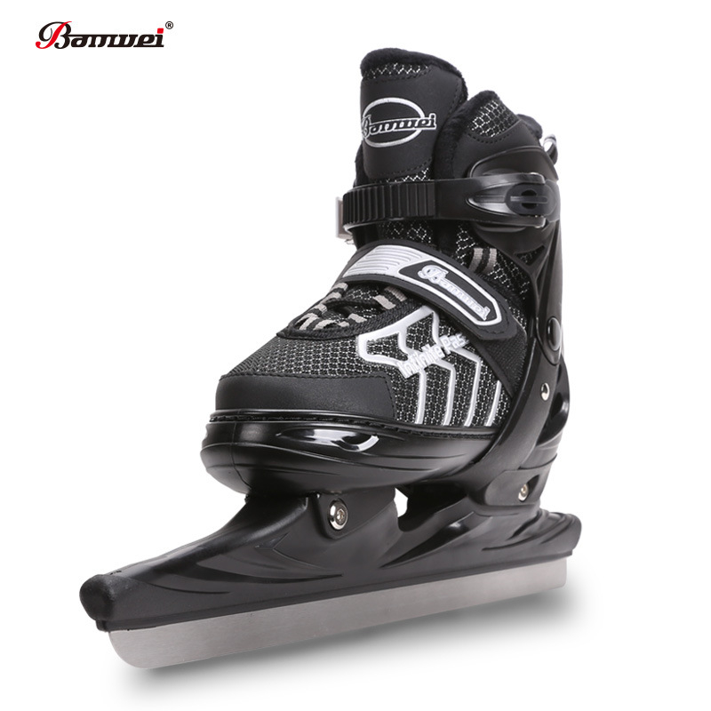 Műkorcsolyázó cipő – félpuha felsőrész, magas szilárdságú PE talp, magas szilárdságú rozsdamentes acél penge, Companion Wei márka