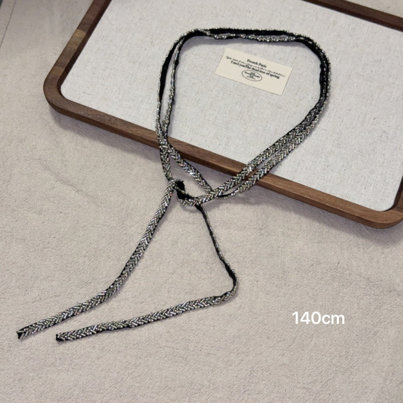 Ručni rad ženski ogrlicu s perlicama, kapkast oblik, kuglični lanac, višeslojna, duljina 81 cm+, težina 24 g