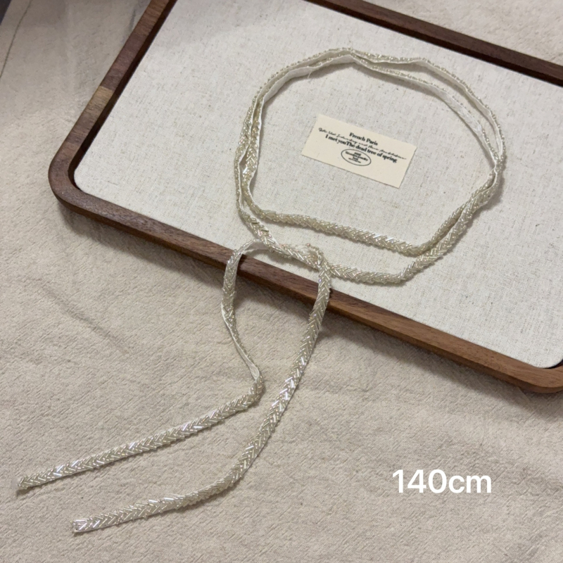 Ručni rad ženski ogrlicu s perlicama, kapkast oblik, kuglični lanac, višeslojna, duljina 81 cm+, težina 24 g