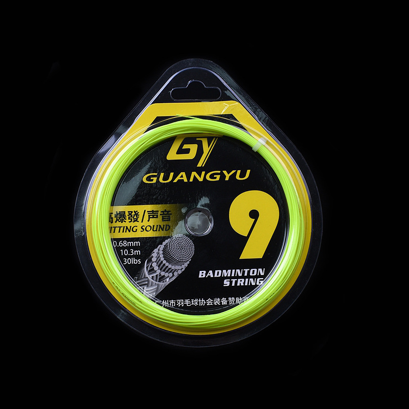 Guangyu tollasütőhúr – magas rugalmasságú, tartós, erőteljes ütés hangja; feszítés 30 font; anyag: prémium nylon rost szintézise