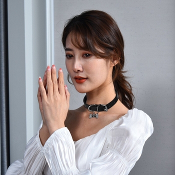 Choker od legure s palladijevim privjeskom, višeslojni Chopin lanac za žene