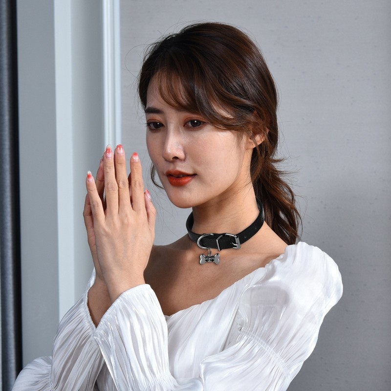 Choker od legure s palladijevim privjeskom, višeslojni Chopin lanac za žene