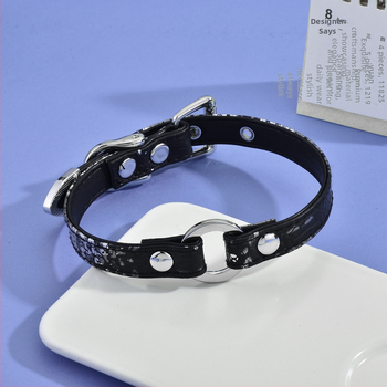 Geometrický náhrdelník Mingba so vzorom srdce-had, zmiešané materiály, prívesok zliatiny, kožený reťazec