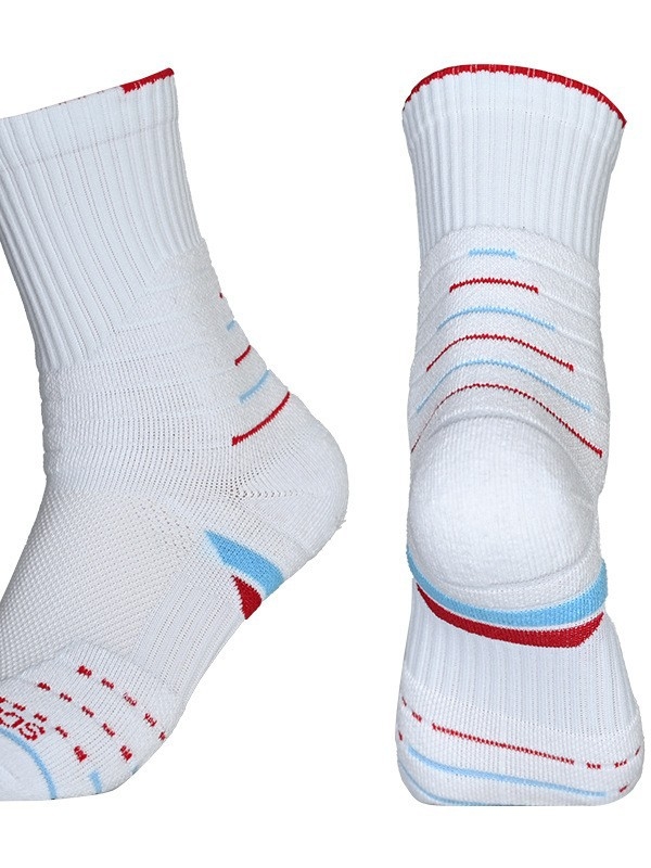 Férfi kosárlabda zokni, közép hosszú, vastag pamut, frottírozott talppal, elit magas szárú