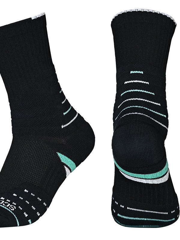 Férfi kosárlabda zokni, közép hosszú, vastag pamut, frottírozott talppal, elit magas szárú