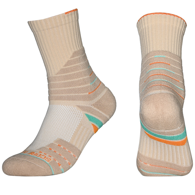 Férfi kosárlabda zokni, közép hosszú, vastag pamut, frottírozott talppal, elit magas szárú