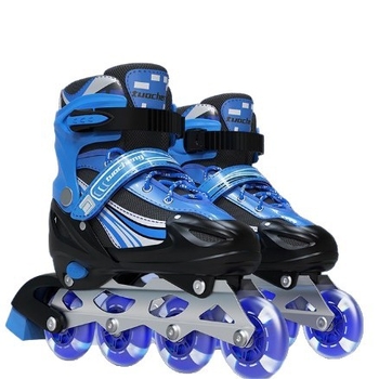 Görkorcsolya PVC felsőrésszel, TPR talppal, egyskerekes dizájn, univerzális illeszkedés