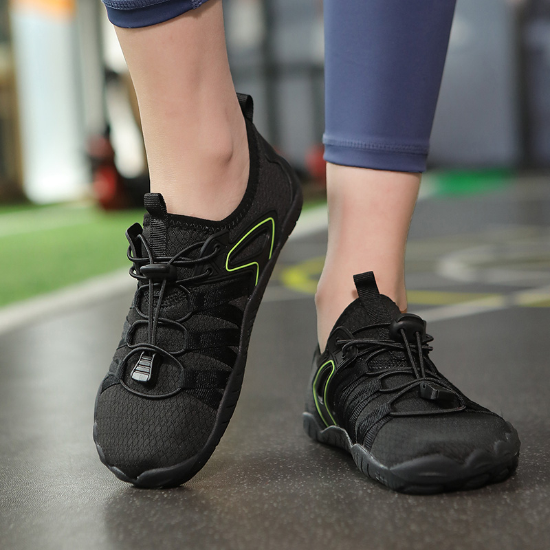 Unisex εσωτερικά αθλητικά παπούτσια με ελαστικό κλείσιμο, αντιολισθητικά, χαμηλό ύψος, δίχτυωτό πάνω μέρος, σόλα από φυσικό καουτσούκ για γιόγκα και τρέξιμο