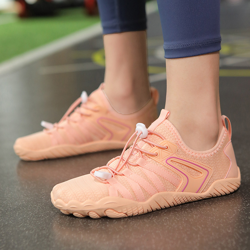 Unisex εσωτερικά αθλητικά παπούτσια με ελαστικό κλείσιμο, αντιολισθητικά, χαμηλό ύψος, δίχτυωτό πάνω μέρος, σόλα από φυσικό καουτσούκ για γιόγκα και τρέξιμο