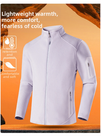 Unisex fleec kardigan jakna za zimu i jesen, jednobojna boja, flis podstava, bez kapulje