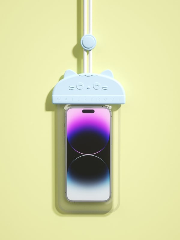 CHAMUNI εξωτερική αδιάβροχη θήκη για κινητό με οθόνη αφής – TPU, 7.8 L, εκτύπωση λογότυπου, για κατάδυση, ορειβασία, αλιεία, ιππασία