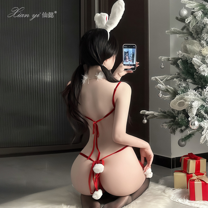 Костюм зайчица-героиня за ролеви игри: гащеризон с три-части стил, чорапи, униформа; Velvet плат, полиестер 90–95%