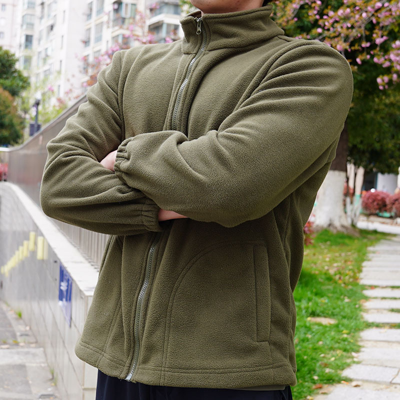 Fleece jakna kardigan stil, poliester tkanina, podstava poliester, pogodna za zimu, proljeće i jesen