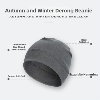 Športová čiapka pre vonkajšie zimné športy + vnútorná čiapka na prilbu (materiál: akrylové vlákno; unisex pre dospelých; možnosť potisku loga; vhodné pre jazdu na bicykli, beh a lyžovanie)