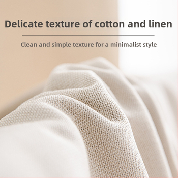 Záves na okno z bavlny a konope, vysoké zatienenie, moderný minimalistický japonský štýl pre obývaciu izbu a spálňu