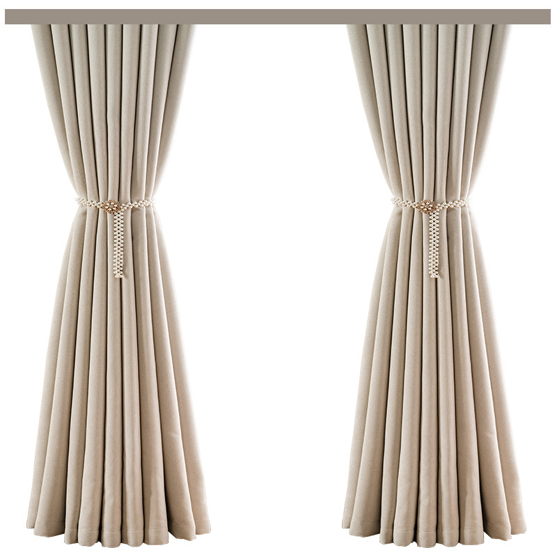 Памучно-ленена завеса за прозорец, висока степен на засенчване, модерен минималистичен японски стил за дневна и спалня