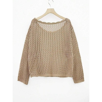 Женско плажно облекло за защита от слънцето, свободен силует, дантелени отвори; плат: полиестер; състав: полипропилен