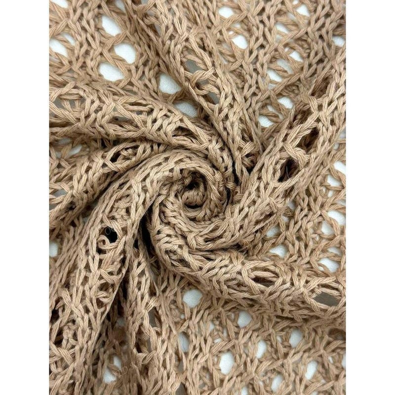 Женско плажно облекло за защита от слънцето, свободен силует, дантелени отвори; плат: полиестер; състав: полипропилен